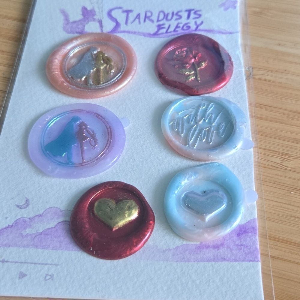 Sailor Moon inspired wax seal sticker set
